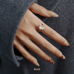 Nhẫn đính đá mặt trăng B140