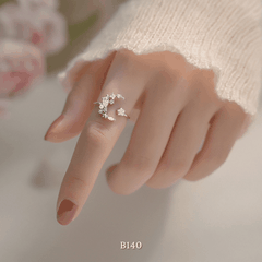 Nhẫn đính đá mặt trăng B140
