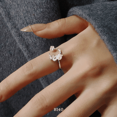 Nhẫn đính đá mặt trăng B140