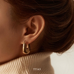 Bông tai Thép Titan không gỉ dạng vuông TT143