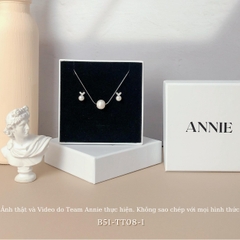 Bộ trang sức dây chuyền bông tai ngọc trai nhân tạo sang trọng SET01 B51 TT08-1