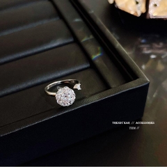 Bộ trang sức dây chuyền bông tai zircon đá xoay cao cấp SET10 VV34-1 VV34-2 VV34-3