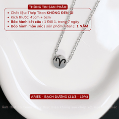 Dây chuyền Thép Titan không gỉ dạng Cung Hoàng Đạo CT31
