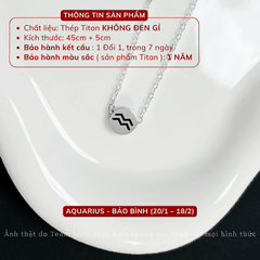 Dây chuyền Thép Titan không gỉ dạng Cung Hoàng Đạo CT31