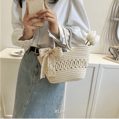 Túi xách cotton dạng thắt nơ BL14