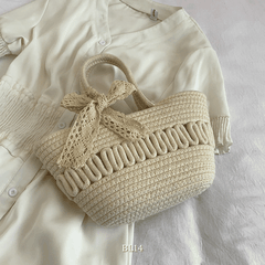 Túi xách cotton dạng thắt nơ BL14