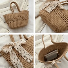 Túi xách cotton dạng thắt nơ BL14