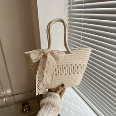 Túi xách cotton dạng thắt nơ BL14