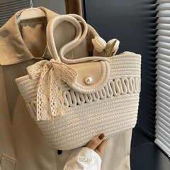 Túi xách cotton dạng thắt nơ BL14