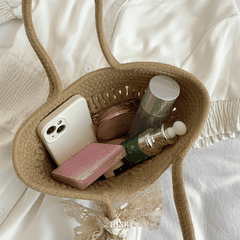 Túi xách cotton dạng thắt nơ BL14