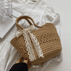 Túi xách cotton dạng thắt nơ BL14