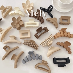 Kẹp tóc càng cua cở lớn hình quạt phong cách Hàn Quốc nhiều màu - Mely T18