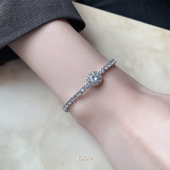 Vòng tay nữ dây rút đính đá phụ kiện trang sức thời trang C100