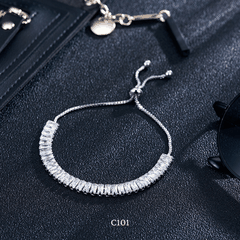 Vòng tay nữ dây rút đính đá pha lê sang trọng cao cấp C101