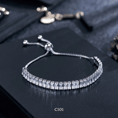Vòng tay nữ dây rút đính đá pha lê sang trọng cao cấp C101