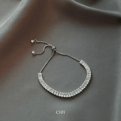Vòng tay nữ dây rút đính đá pha lê sang trọng cao cấp C101