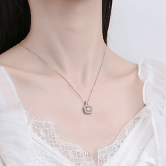 [KHÔNG ĐEN GỈ] Dây chuyền thép Titan mặt đá vuông cao cấp C106