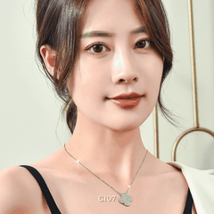 [KHÔNG ĐEN GỈ] Dây chuyền thép Titan cỏ bốn lá đính đá cao cấp  C107