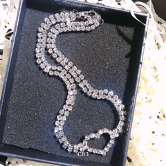 Vòng cổ choker đính đá cao cấp hình tim phụ kiện trang sức  C83