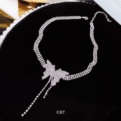 Vòng cổ choker đính đá sang trọng đi tiệc sự kiện hottrend thời trang C87