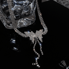 Vòng cổ choker đính đá sang trọng đi tiệc sự kiện hottrend thời trang C87