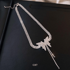 Vòng cổ choker đính đá sang trọng đi tiệc sự kiện hottrend thời trang C87