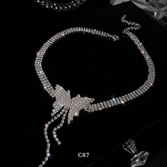 Vòng cổ choker đính đá sang trọng đi tiệc sự kiện hottrend thời trang C87