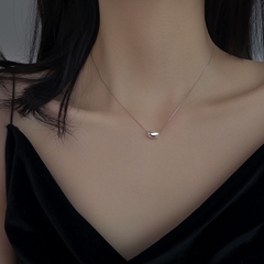 Dây chuyền titan, vòng cổ nữ hình hạt đậu may mắn TT04