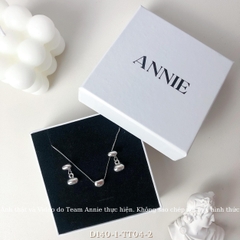 Bộ trang sức dây chuyền bông tai phong cách Hàn Quốc sang trọng SET04 D140-1 TT04-2