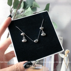 Bộ trang sức dây chuyền bông tai phong cách Hàn Quốc sang trọng SET04 D140-1 TT04-2