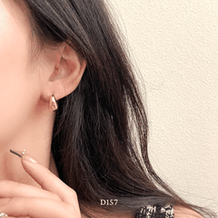 Bông tai nữ hình giọt nước thiết kế Basic thời trang sang trọng dự tiệc - D157