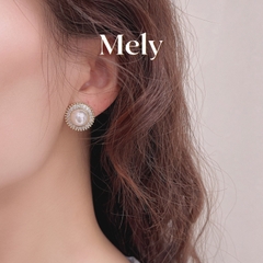 Bông tai bạc 925 zircon cao cấp sang trọng dành cho nữ - Mely M2-33