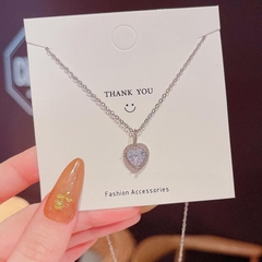 Dây chuyền hình tim đính zircon tinh xảo VV35