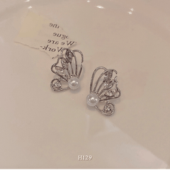 Bông tai nữ hình bướm đính đá phụ kiện trang sức tiểu thư H129