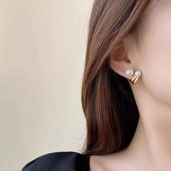 Bông tai ngọc trai lớn sang trọng hiện đại H89