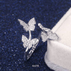 Bộ sang sức nữ hình bướm đính đá thời trang sang trọng đẹp SET09 HA78-1 HA78-2 HA78-3