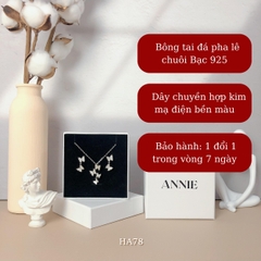 Bộ sang sức nữ hình bướm đính đá thời trang sang trọng đẹp SET09 HA78-1 HA78-2 HA78-3