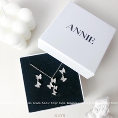 Bộ sang sức nữ hình bướm đính đá thời trang sang trọng đẹp SET09 HA78-1 HA78-2 HA78-3