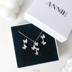 Bộ sang sức nữ hình bướm đính đá thời trang sang trọng đẹp SET09 HA78-1 HA78-2 HA78-3