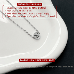 Dây chuyền Thép Titan không gỉ dạng Cung Hoàng Đạo CT31