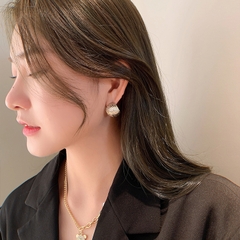 Bông tai chuôi bạc 925 mẫu to cá tính hiện đại - Mely M2-30