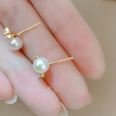 Bông tai nơ ngọc loại nhỏ hàng cao cấp N31