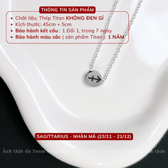 Dây chuyền Thép Titan không gỉ dạng Cung Hoàng Đạo CT31