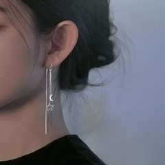 Bông tai nữ ngôi sao mặt trăng dáng dài thời trang Mely B02