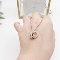 [KHÔNG ĐEN GỈ] Bộ dây chuyền, Vòng tay, Bông tai thép Titan la mã lồng khoen đá cao cấp thời trang - TT31