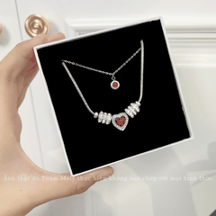 Vòng tay Pandora đính đá cao cấp hình tim PAN