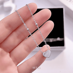 Bộ trang sức Thép Titan không gỉ hình tim SET45