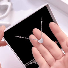 Bộ trang sức Thép Titan không gỉ hình tim SET45