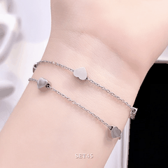 Bộ trang sức Thép Titan không gỉ hình tim SET45
