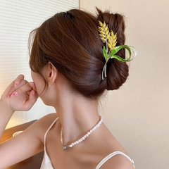 Kẹp tóc ba chấu hình hoa ngọc trai nhân tạo ôm sát tóc thời trang - T82